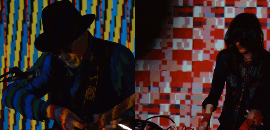 Rhys Chatham (left) and Ana Gutieszca (right) live at Fort Process 2018